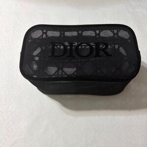 Dior Black Mesh Travel Pouch